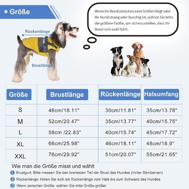 Жовта тепла куртка для собак, розмір XXL, без шлейки, для середніх собак