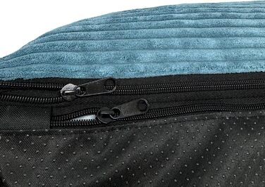 Ортопедичне ліжко для собак Elropet з м'якого корду, кошик для собак, XS/S/M/L/XL, блакитний колір, розмір XS (65x50x18 см)