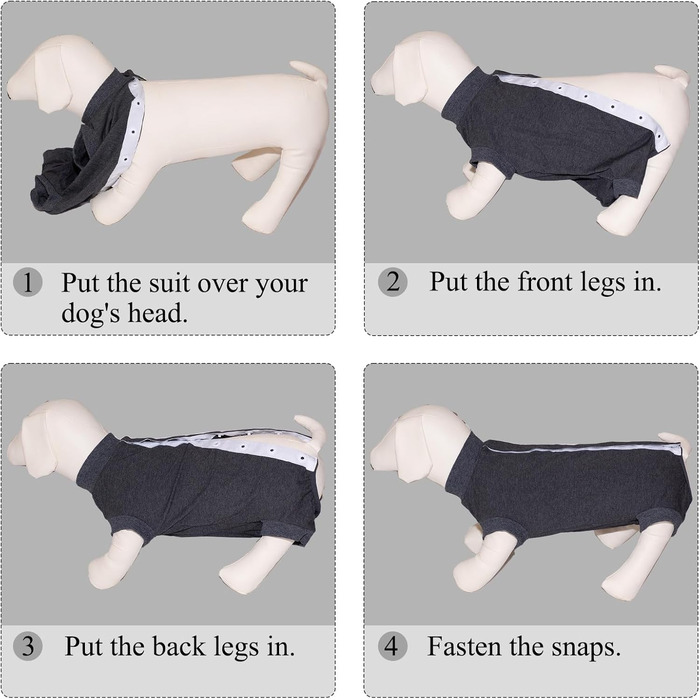 Післяопераційний боді для собак Cyponpy: захист від лизання та ран (L, сірий)