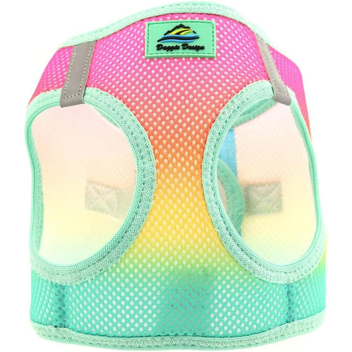 Шлейка для собак DOGGIE DESIGN American River, омбре, без удушення, розмір XXL, для прогулянок та пляжу