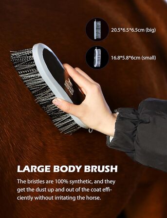 Набір для догляду за конем Harrison Howard, 9 предметів, блакитний (з сумкою)