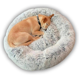 Вовчий ліжко Wolke 7 - Оригінальне м'яке собаче ліжко-кошик, можна прати (60 см, світло-сірий)