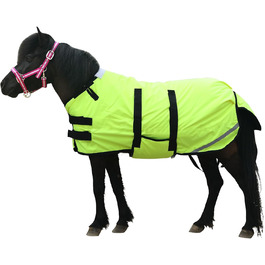 Gallopoff Зимова попона для поні, 300D, 150 г/м², водонепроникна, дихаюча, для поні, лошат, міні- та карликових коней, жовта, 65-75 см