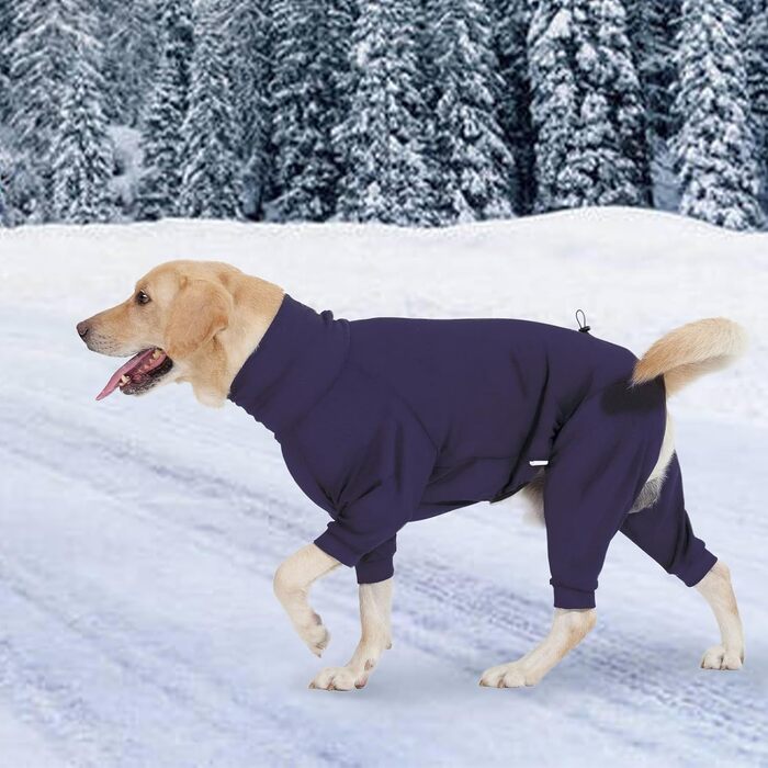 Теплий плед для собак на зиму, флісовий пуловер для собак з ніжками, м'яка чотирилапа куртка для собак маленьких та середніх порід, одяг для собак, флісова піжама (3XL, Синій)