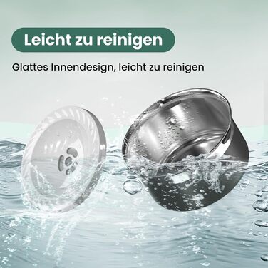 Миска для собак Garder Pet без облизування, нержавіюча сталь, противитікання, великі собаки, для дому та вулиці, запобігає краплинню, білий (3,85 л, чорний)