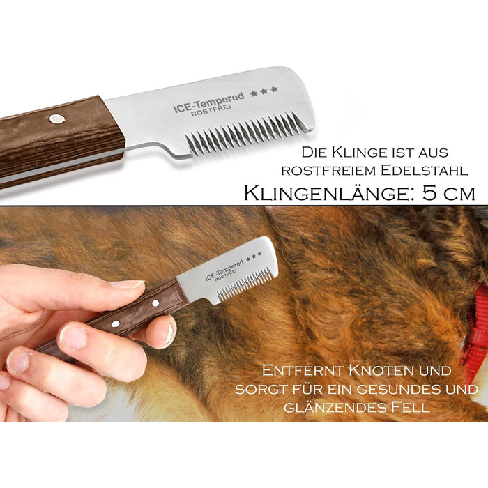 Набір триммерів для собак та котів: 4 частини, щітка, ножиці, тример для підшерстка, високоякісна сталь, для довгої та короткої шерсті