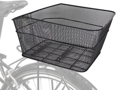 Металевий задній кошик для велосипеда, великий, стабільний, з аксесуарами для монтажу. Підходить для собак, покупок, пікніків, шкільних рюкзаків. Модель L2