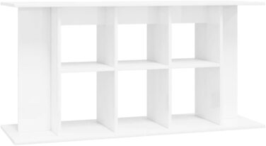 Тумба для акваріума Rantry 120x40x60 см, багатошарова деревина, білий глянець, для дому, вітальні та спальні