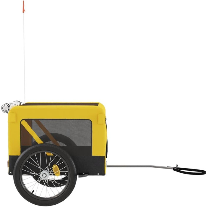 Причіп для велосипеда, переноска для собак жовто-чорного кольору, Oxford-тканина та залізо. Причіп для велосипеда, вантажний причіп, візок, вантажний велосипедний причіп. Артикул: 93924