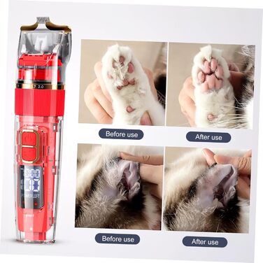Набір для стрижки тварин Toyvian: бездротовий тример, тихий, миється, з акумулятором та індикатором заряду (для собак та котів)