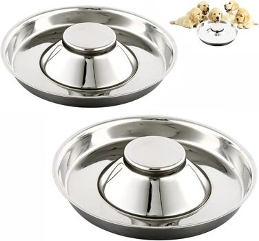Набір мисок для цуценят та собак з нержавіючої сталі (30 см, 2 шт.)