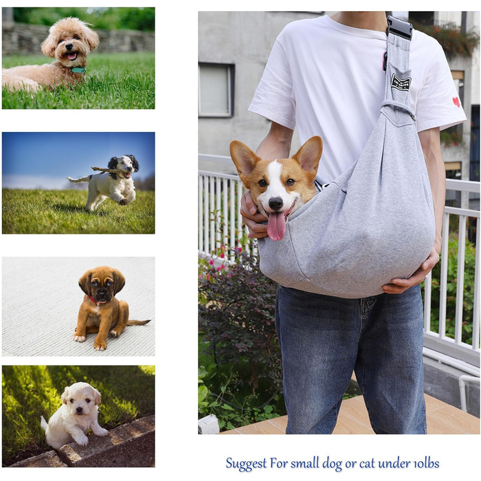 Тканинна переноска для собак та котів, сіра, до 4,5 кг, для прогулянок та активного відпочинку