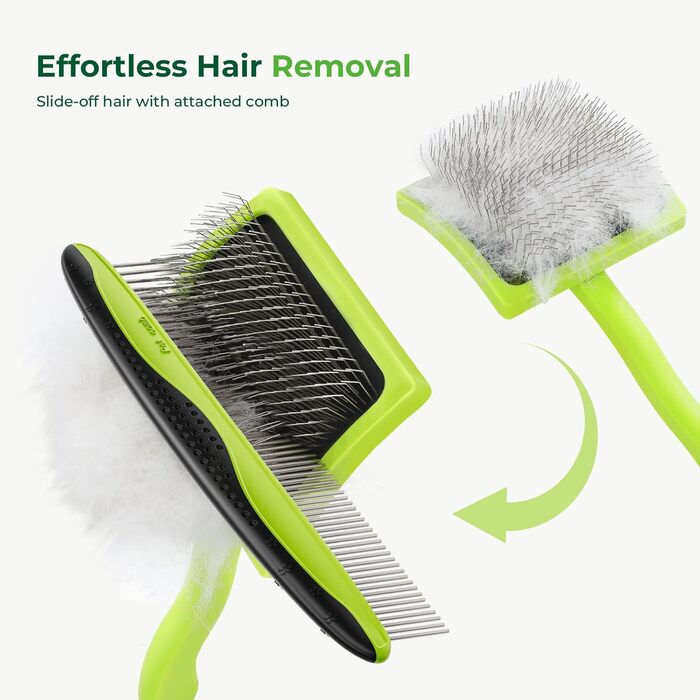 Професійна щітка Pecute Slicker для собак, видаляє підшерсток, ковтуни, 25 мм, S. Ідеально для пуделів, тедді, кокапу, довгошерстих собак. Без липких кульок.