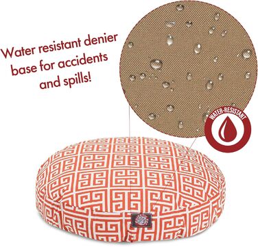 Кругле лежанка для собак Majestic Pet Products, оранжевого кольору, для дому та вулиці, знімний, пральний чохол