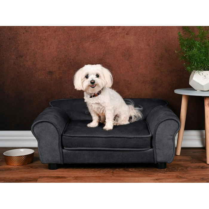 Диван для домашніх тварин MG Design – чорний, міцний, з м'якою оббивкою, легко чистити – для собак та котів, збірно-розбірний, чорний, W17