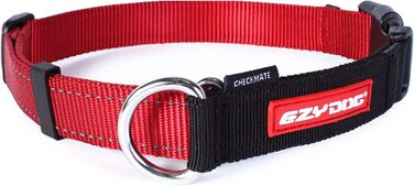 Нашийник EzyDog Checkmate для собак - нашийник-перетягувач, навчальний, для великих, середніх та малих порід (червоний, S)