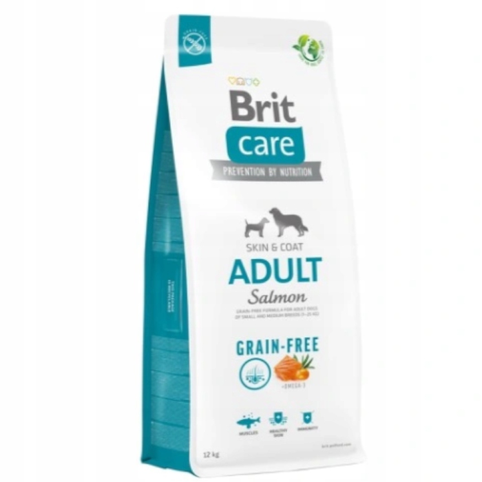 Беззерновий корм для дорослих собак Brit Care Grain-Free Adult Salmon з лососем, 12 кг