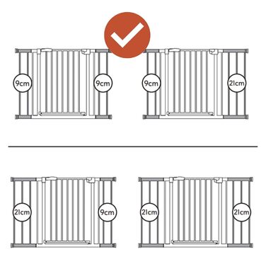 Захисні ворота для дітей Hauck Clear Step Autoclose - сірий, регульована ширина 75-80 см, висота 77 см, самозакривні, без свердління, подовження 21 см