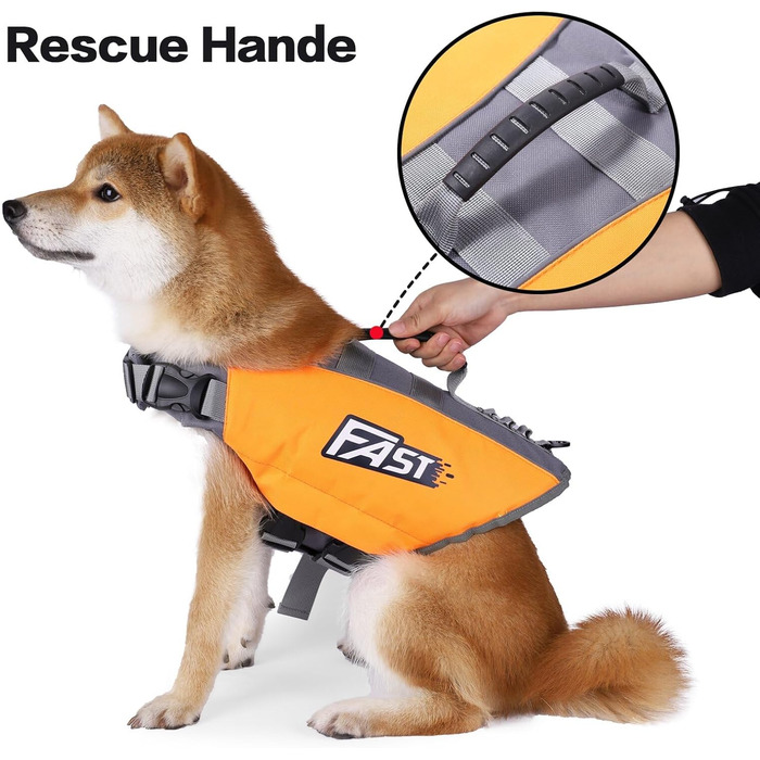 Світловідбиваюча жилет для плавання собак Kajile, зелений, M