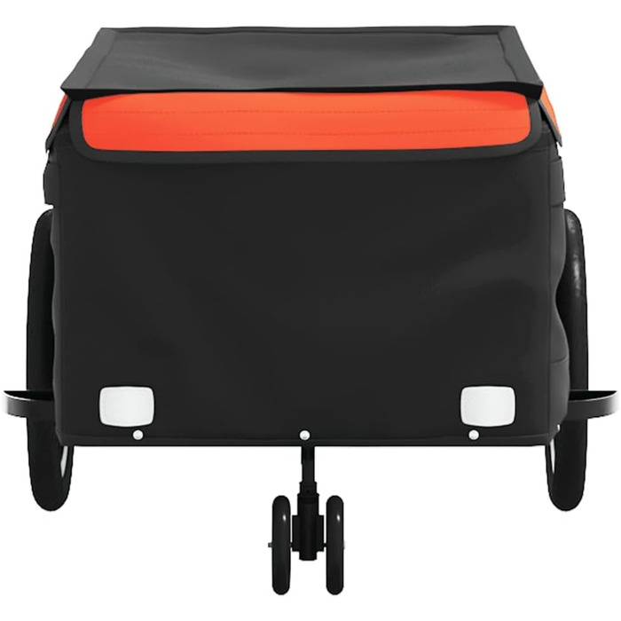 Дитячий причіп-транспортер для собак, чорно-помаранчевий, 45 кг, сталь. Легко монтується