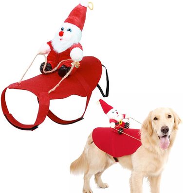 Костюм для собаки FRCOLOR: теплий зимовий наряд для собак та котів, костюм Святого Миколая, теплий зимовий одяг для тварин, розмір XL