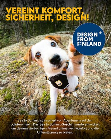 Шлейка для собак Woolly Wolf Sea to Summit, M - для середніх собак, з переробленого поліестеру, регульована, з відбивачами