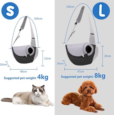 Сумка-переноска для собак PETCUTE, чорна, до 4 кг