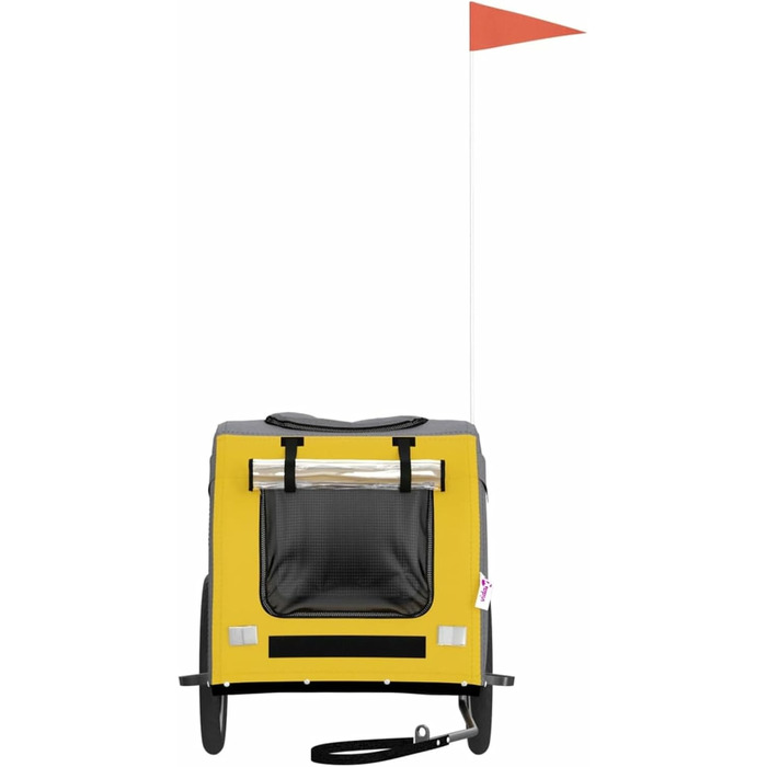 Фарм-причіп для собак Gecheer, чорний, з оксфордської тканини, 125x64x66 см, жовтий