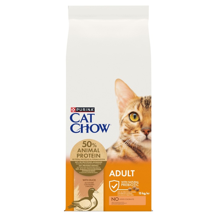 Корм для дорослих котів Purina Cat Chow з качкою, 15 кг