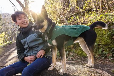 RUFFWEAR Overcoat Fuse – комбінований утеплений жилет і шлея для собак, з флісовою підкладкою, розмір S, зелений