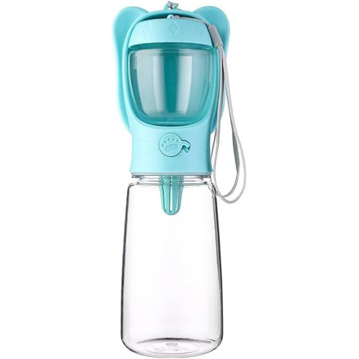 Водяна пляшка для собак з контейнером для корму, портативна, для котів, собак та інших тварин, для прогулянок, походів та подорожей