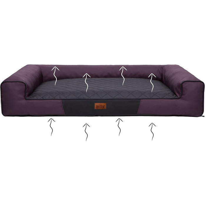 Килимок для собак XL, 100 x 66 см, червоний з чорним, м'який лежак для тварин