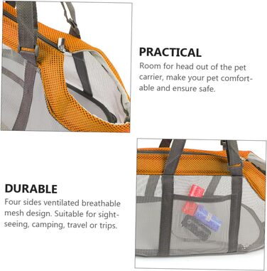 Дихаюча переноска для тварин Galpada з нейлону, для собак середніх та маленьких порід, з регульованим плечовим ременем, для прогулянок, подорожей та покупок