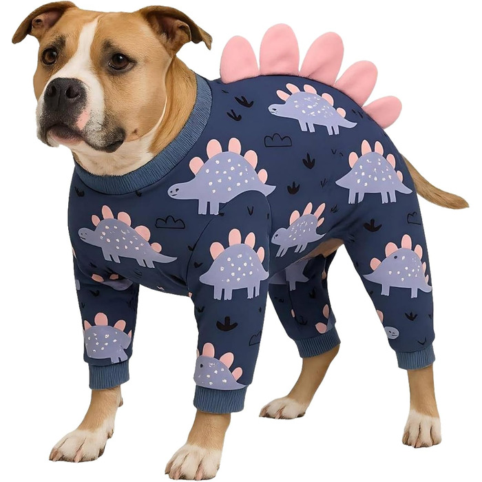 Комбінезон для собак великих порід LovinPet: дихаючий, з UV-захистом, антибактеріальний, для відновлення після операцій, зелено-оранжевий, XXX-Large