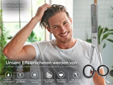 Професійні ножиці для стрижки волосся Effilierschere в еко-кейсі, 6 дюймів (15,24 см)