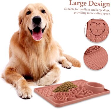 Гумова килимок для собак з присосками, неслизький, великий, силіконовий, для повільного годування, аксесуар для цуценят та собак
