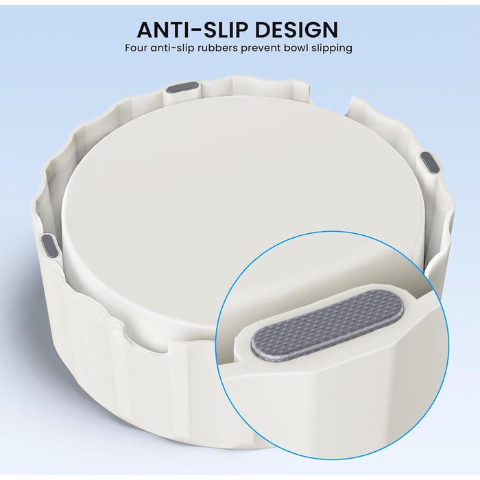 Напійник для собак без розливання, 2 л, великий об'єм, диспенсер, неслизький, без бризок, повільний напійник, без крапель, підходить для собак та котів (Бежевий)