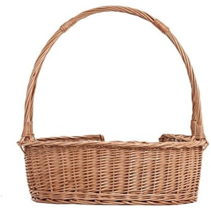 Корзина для тварин Weidentierkorb з прутької, переноска для кота з ручкою, лежанка для собаки з подушкою