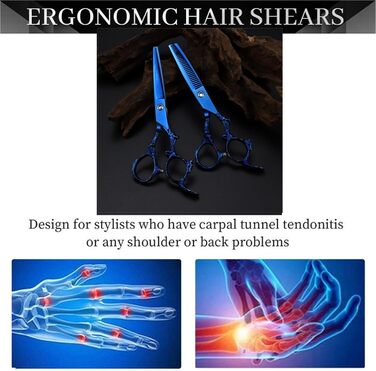 Набір професійних ножиць для грумінгу собак 6 дюймів: прямі та розріджуючі ножиці для догляду за шерстю