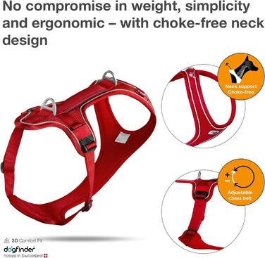 Шлейка для собак Belka Comfort Harness Red, розмір S, червона