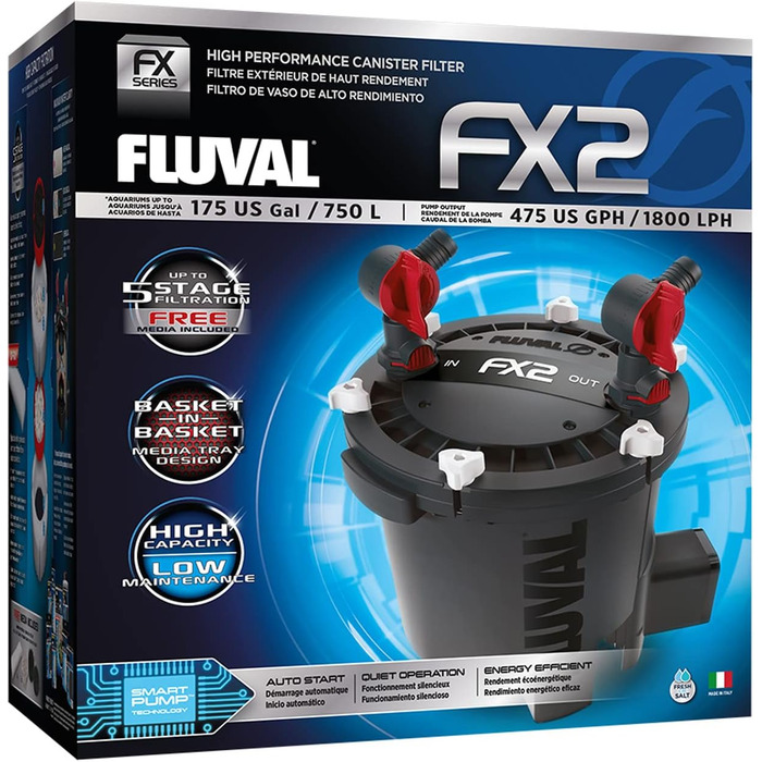 Зовнішній фільтр для акваріума Fluval FX2, потужний, біофільтрація