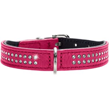 Комір для маленьких собак HUNTER Diamond Petit, рожево-чорний, розмір 32 (XS)