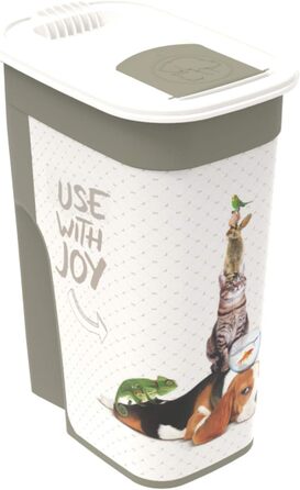 Контейнер для корму Rotho Flo 4.1л з кришкою, харчовий пластик PP, BPA-free, антрацит