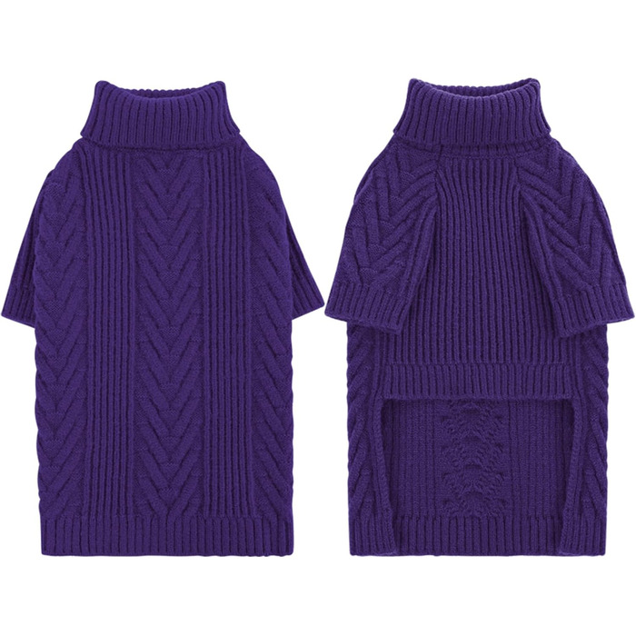 Теплий в'язаний пуловер для собак Preferhouse: рожевий, 4XL (X-Large)