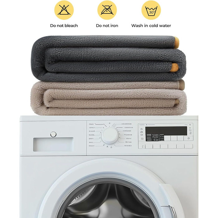 Водонепроникний килимок для собак Luciphia, миючий, для великих та середніх собак та котів, теплий та м'який фліс Sherpa, для дивану, ліжка, авто (Сірий, 100 x 145 см)