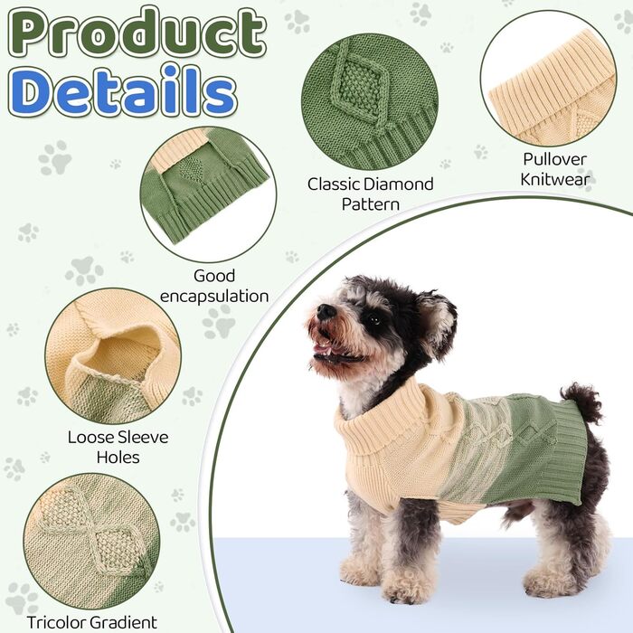 Теплий пуховик для собак ASENKU, великий розмір, зелений: для німецьких та середніх собак, осінь/зима, теплий, з коміром, для собак та котів