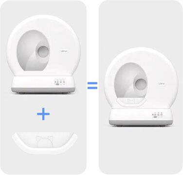 Підвищений поріг для автоматичного туалету для котів UBPET C10/C10PRO, запобігає розсипанню наповнювача і витіканню сечі назовні