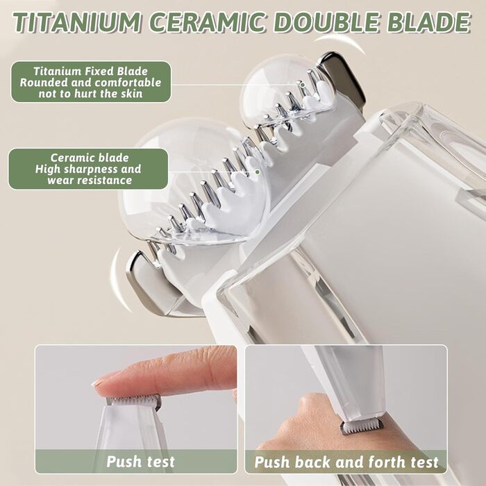 Професійний триммер для собак з пилососом та LED-підсвічуванням, для догляду за лапами, вухами, обличчям (зелений)