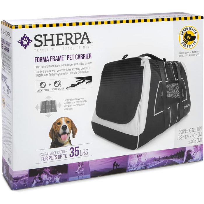 Сумка-переноска Sherpa для домашніх тварин, чорна