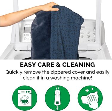 Ліжко для собак Furhaven великого розміру з ортопедичним матрацом, стиль дивана, знімний чохол, велике (135 x 102 x 24 см, блакитно-горіховий)